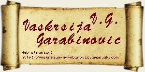 Vaskrsija Garabinović vizit kartica